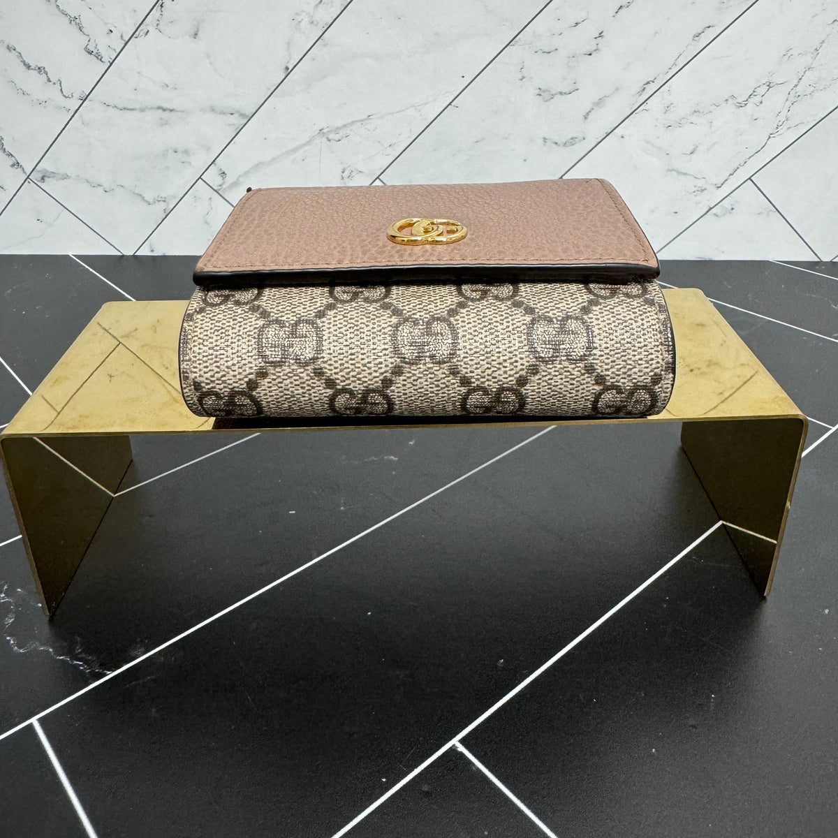 Gucci Beige Marmont Compact Wallet