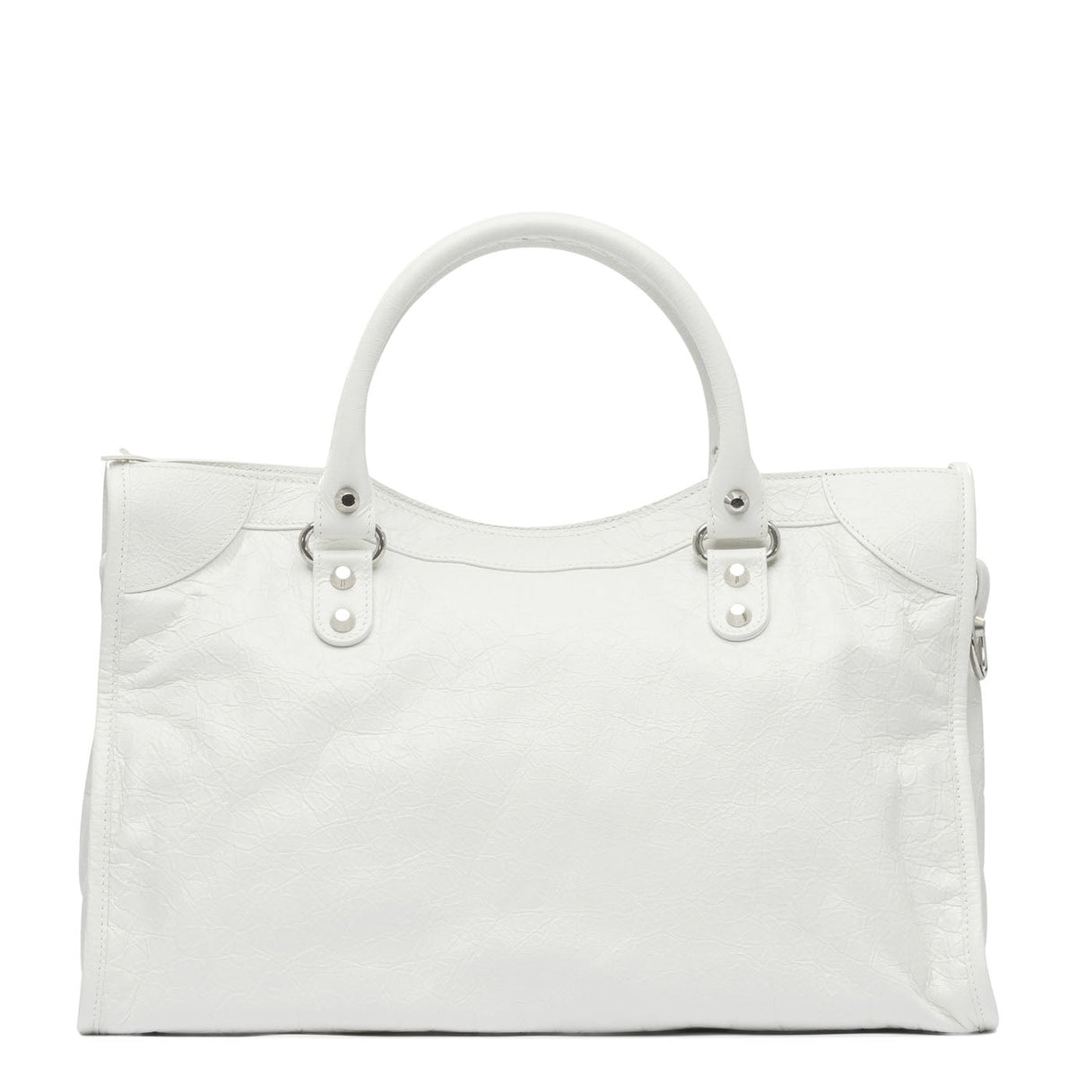 BALENCIAGA Luxe Lamb Leather Shoulder Handbag - Mini