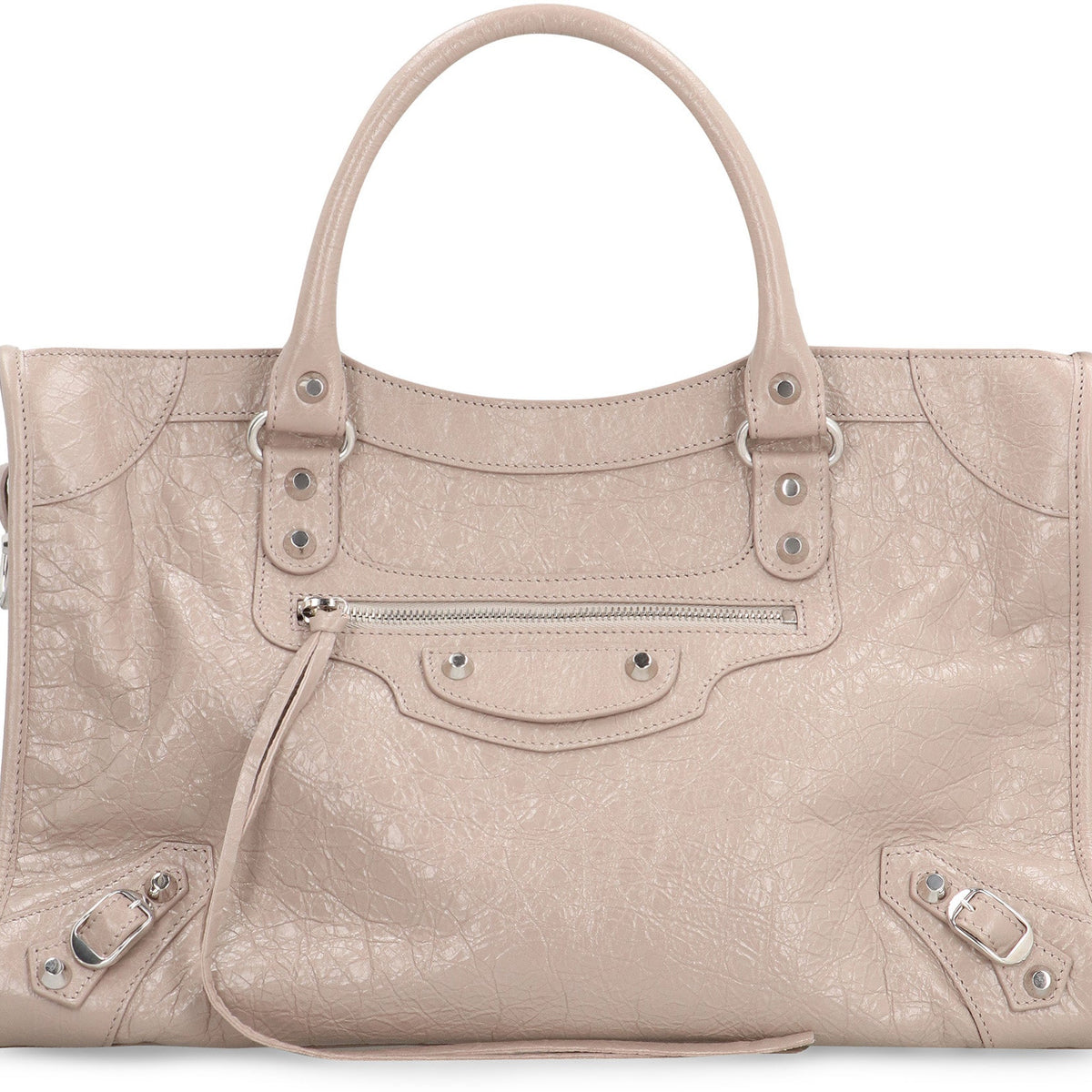 BALENCIAGA Grained Leather Le City Medium Handbag