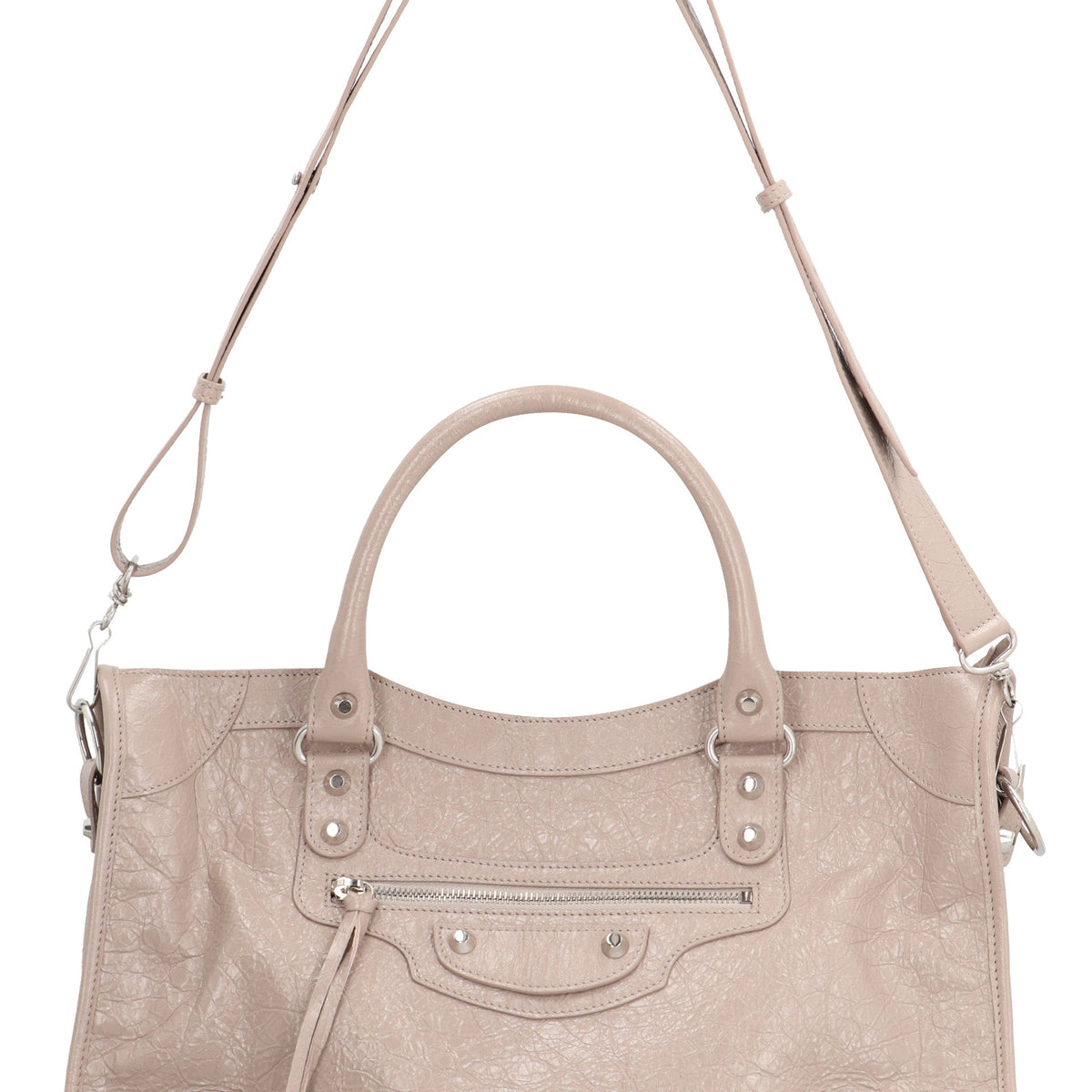 BALENCIAGA Grained Leather Le City Medium Handbag