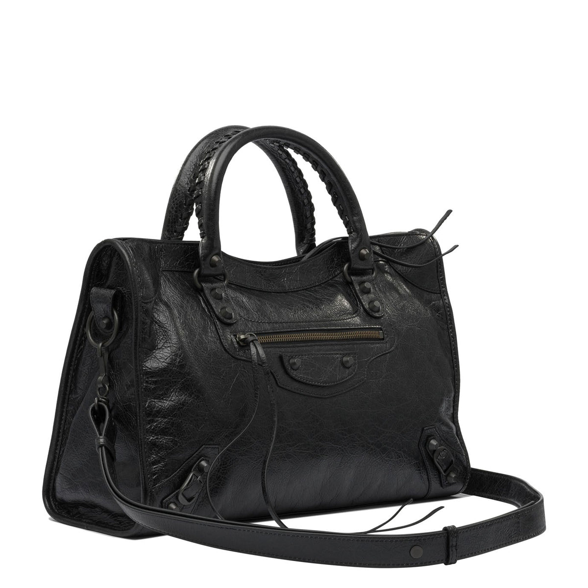 BALENCIAGA Leather Shoulder Handbag - Medium Size