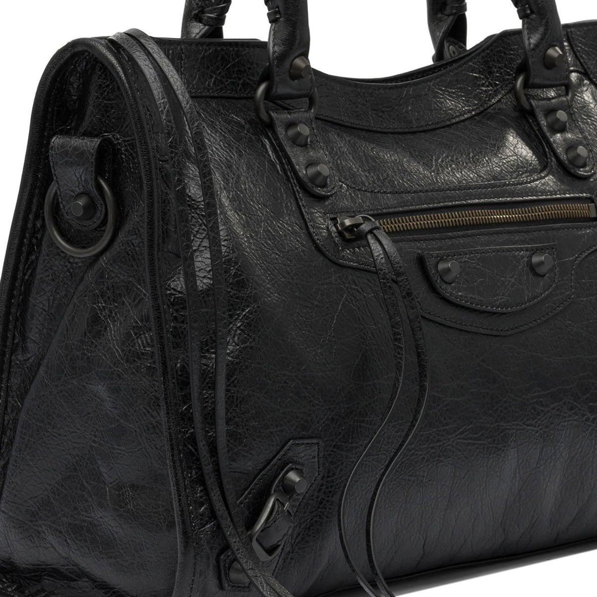 BALENCIAGA Leather Shoulder Handbag - Medium Size