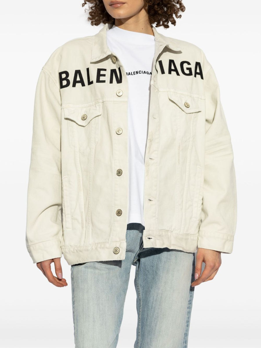 BALENCIAGA Cotton Jacket with Front Button Fastening for Women