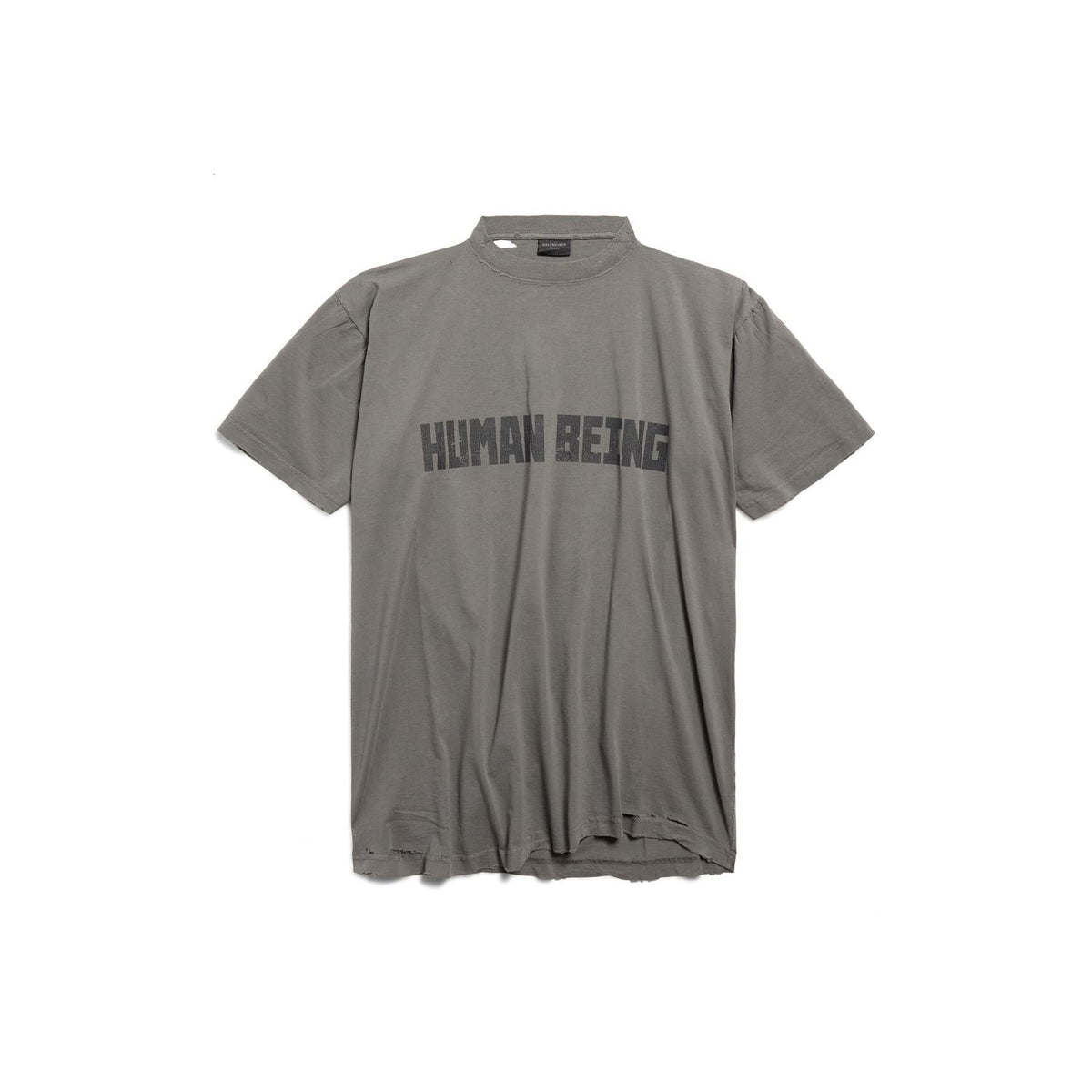 BALENCIAGA Human Being Crew Neck T-Shirt