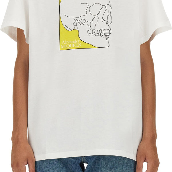 Alexander Mcqueen Men Skull Print T-Shirt