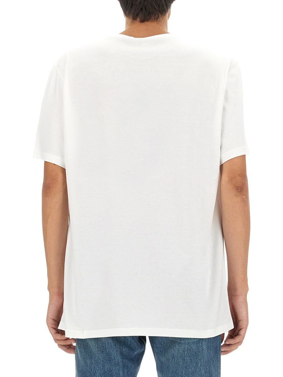 Alexander Mcqueen Men Logo Print T-Shirt