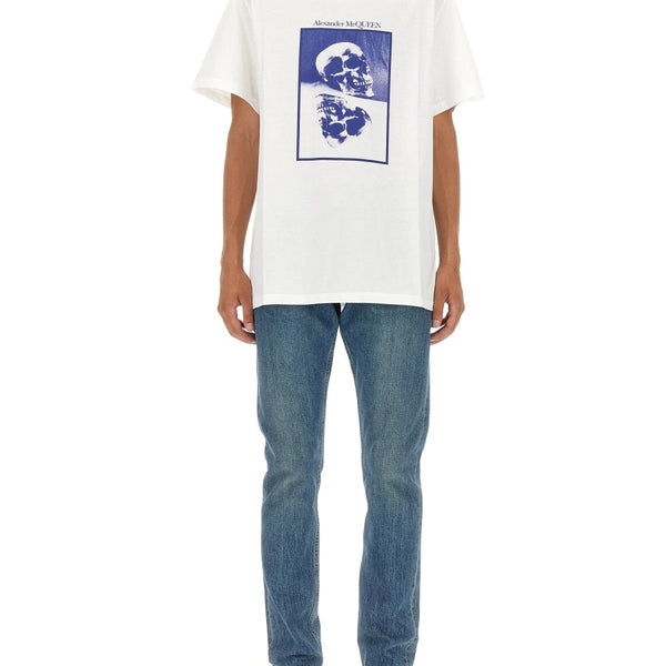 Alexander Mcqueen Men Logo Print T-Shirt