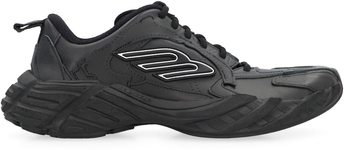 BALENCIAGA Leather and Fabric Low-Top Sneakers for Women