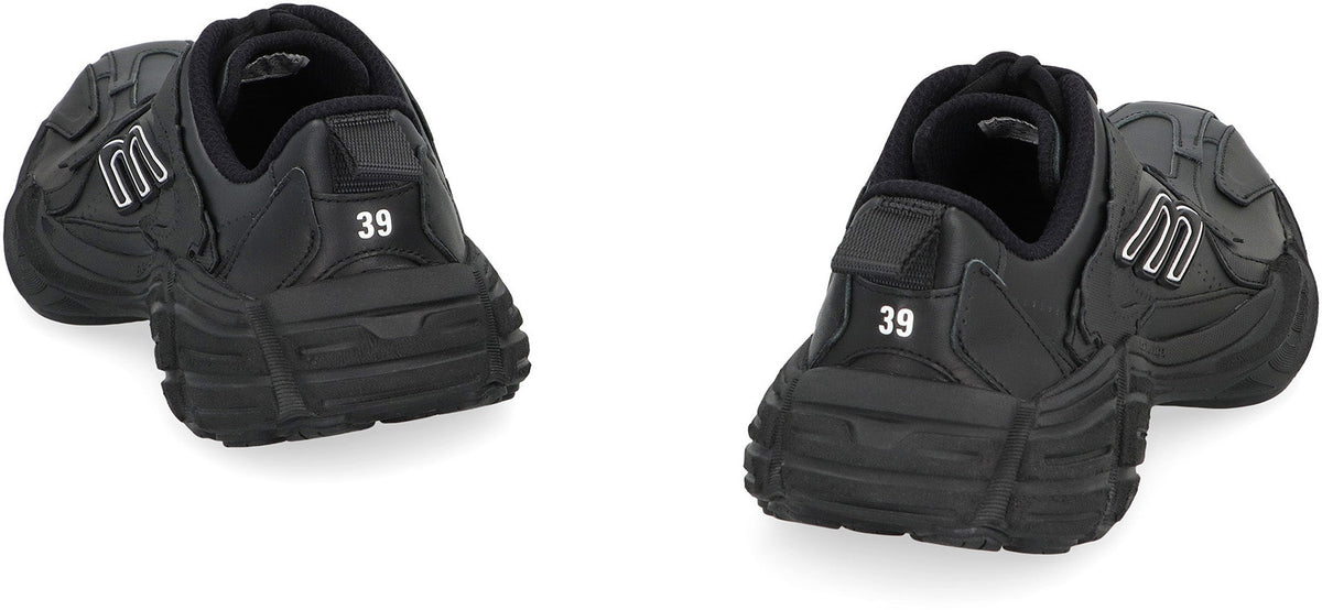 BALENCIAGA Leather and Fabric Low-Top Sneakers for Women