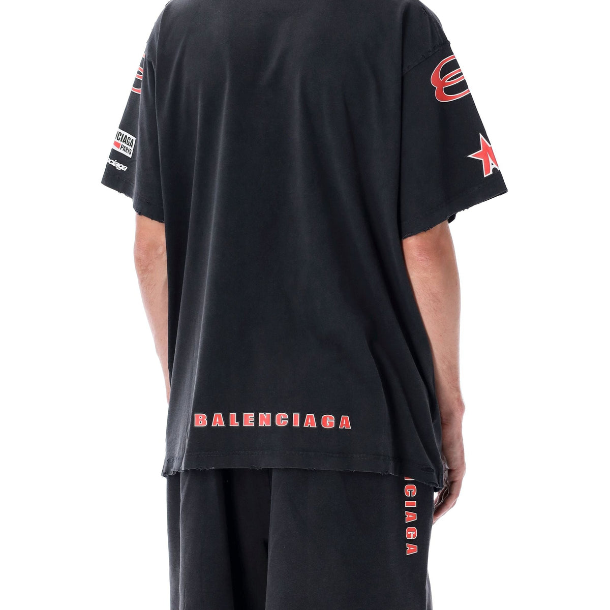 BALENCIAGA Oversized Sponsor Logo T-Shirt - Size 2
