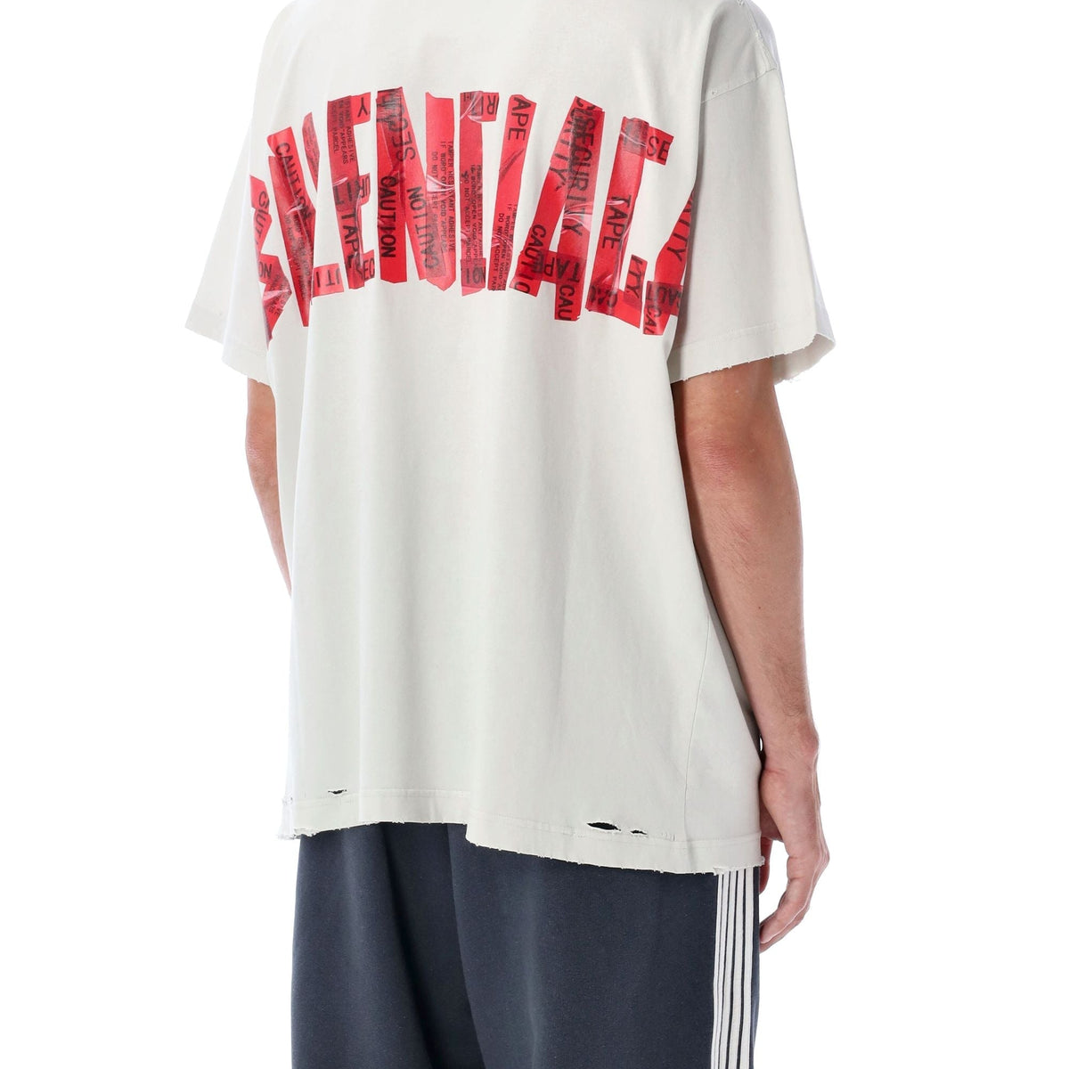 BALENCIAGA Oversized Security Tape Logo T-Shirt - Size 2