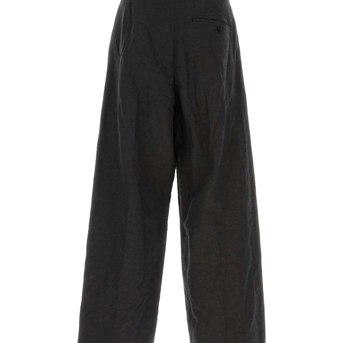 BALENCIAGA Luxe Large Fit Linen Blend Pant