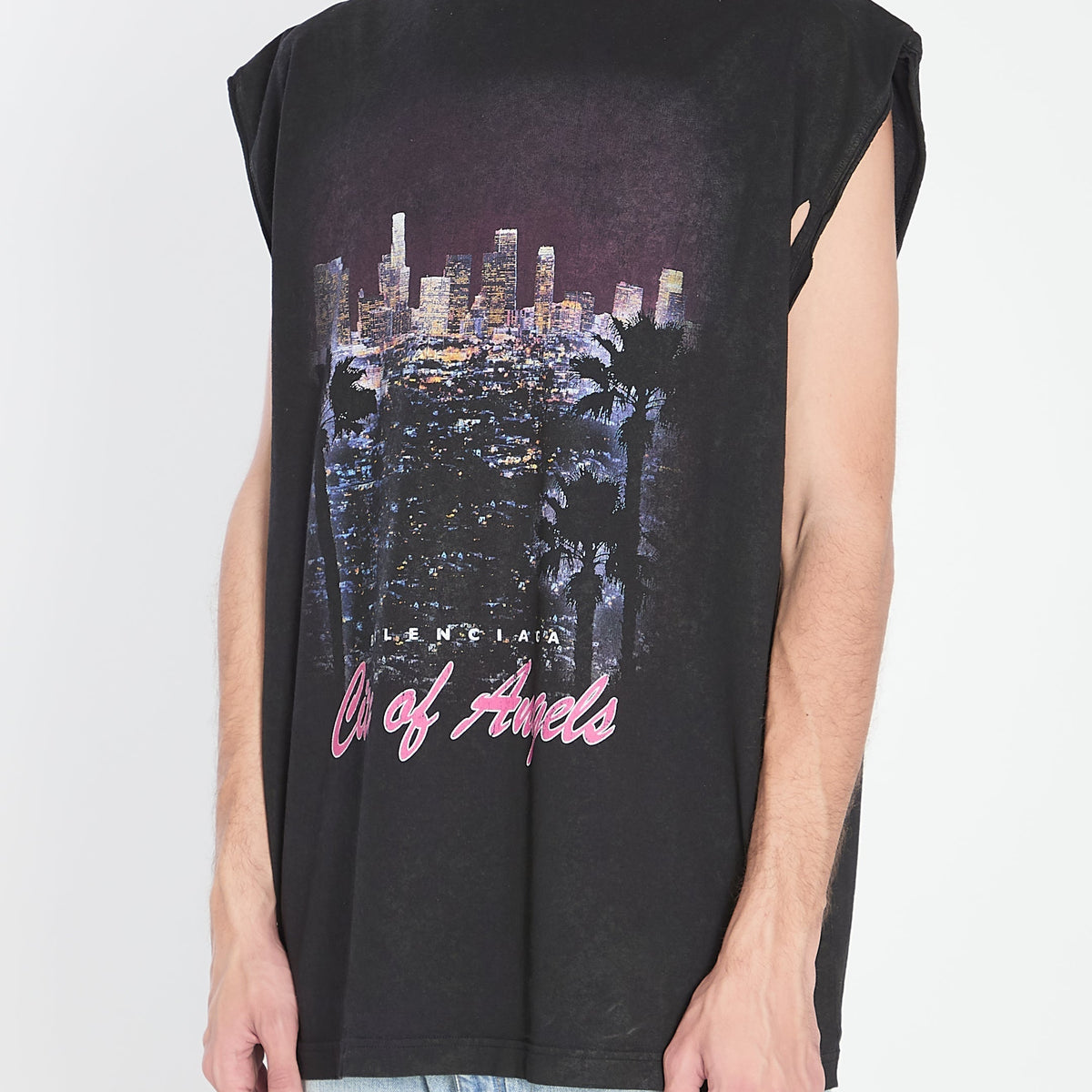 BALENCIAGA City of Angels Oversized Sleeveless T-Shirt - Size 02
