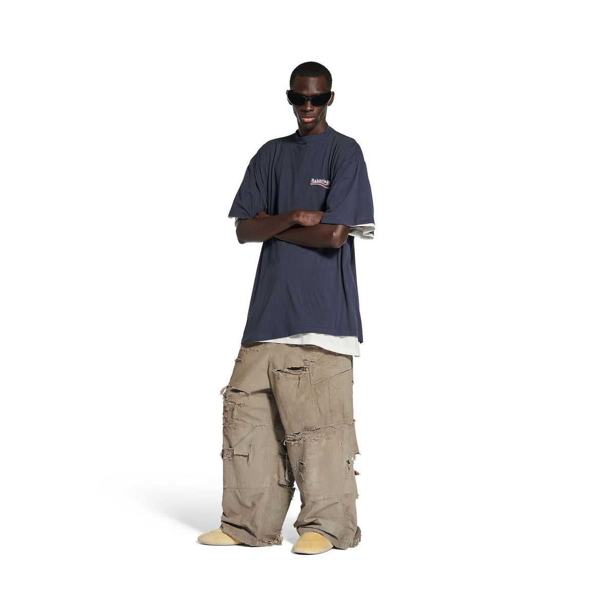 BALENCIAGA Men's Cotton Double T-Shirt