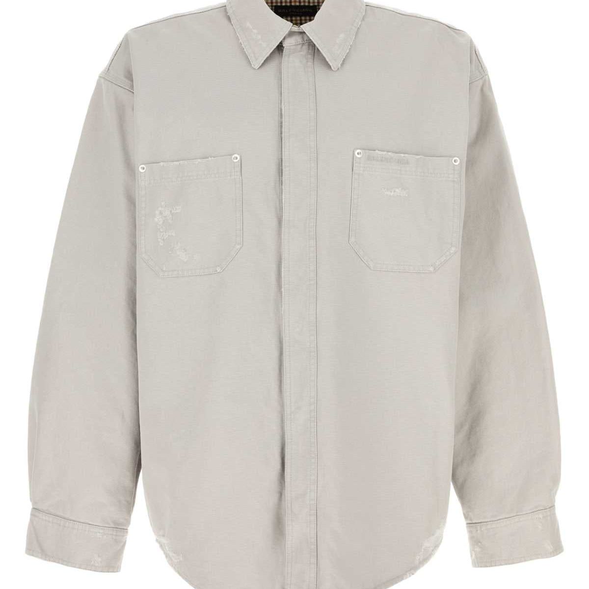 BALENCIAGA Oversized Cotton Workwear Shirt for Men