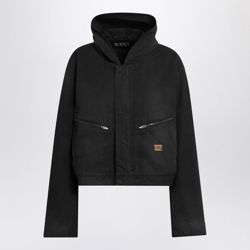 BALENCIAGA Women's Cropped Hooded Jacket