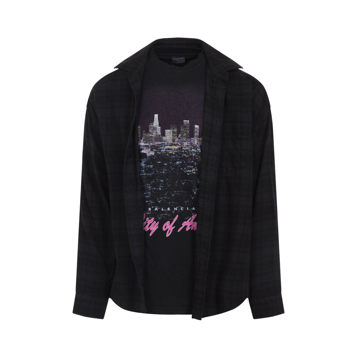 BALENCIAGA Layered Long Sleeve Shirt for Men