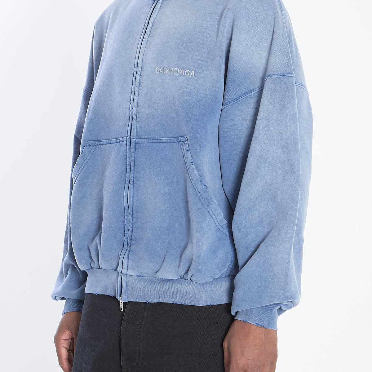 BALENCIAGA Distressed Zip Up Jacket - Size 03