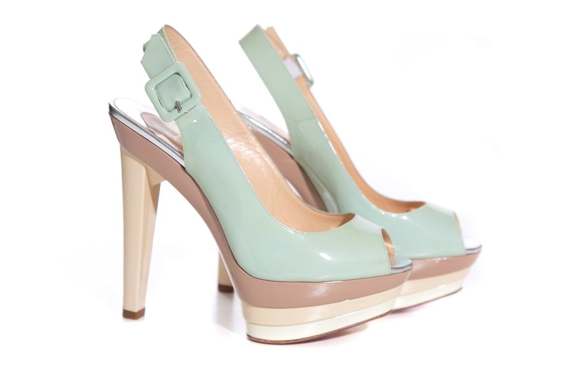 Christian Louboutin Multicolor Slingbacks SZ 36.5
