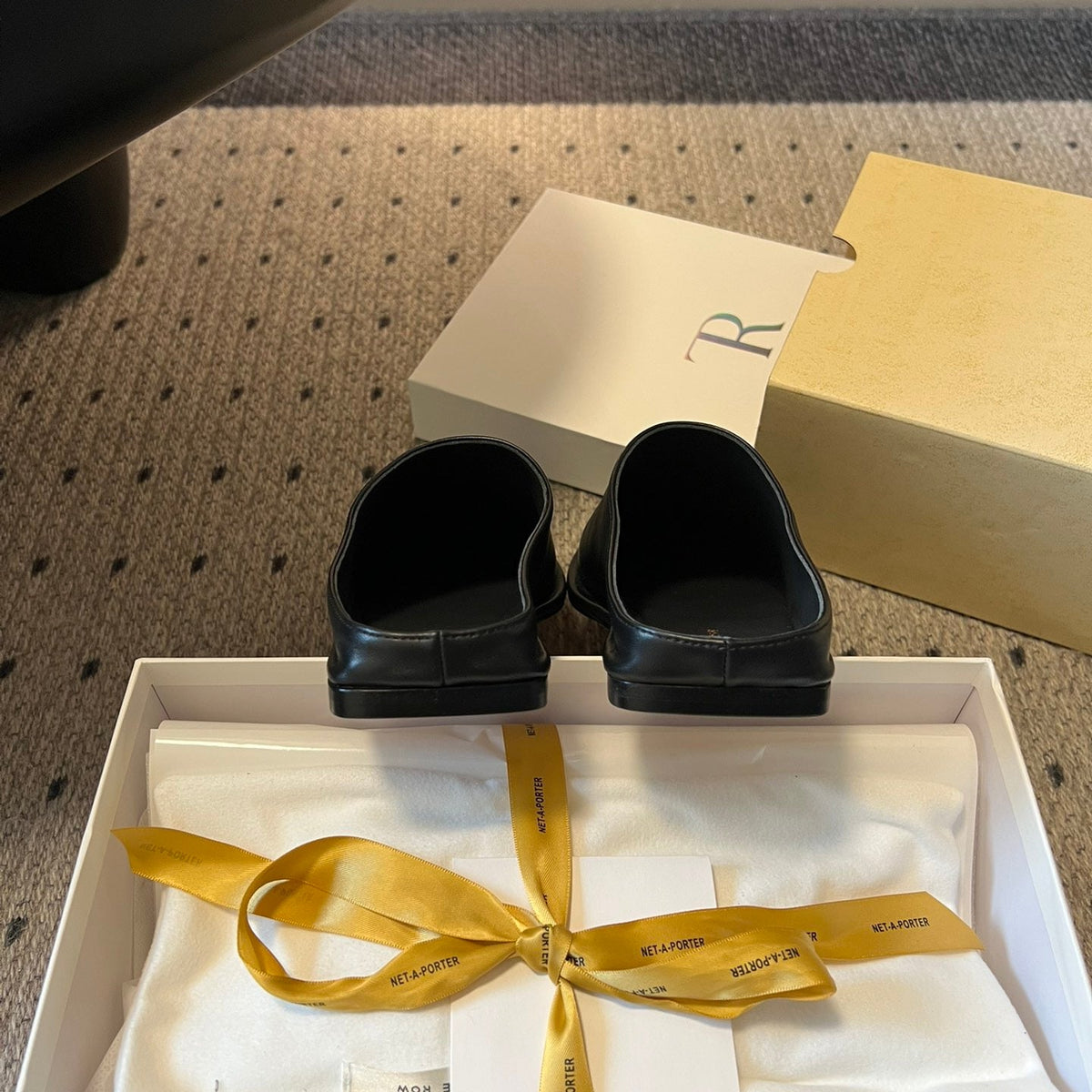 THE ROW LEATHER MULES