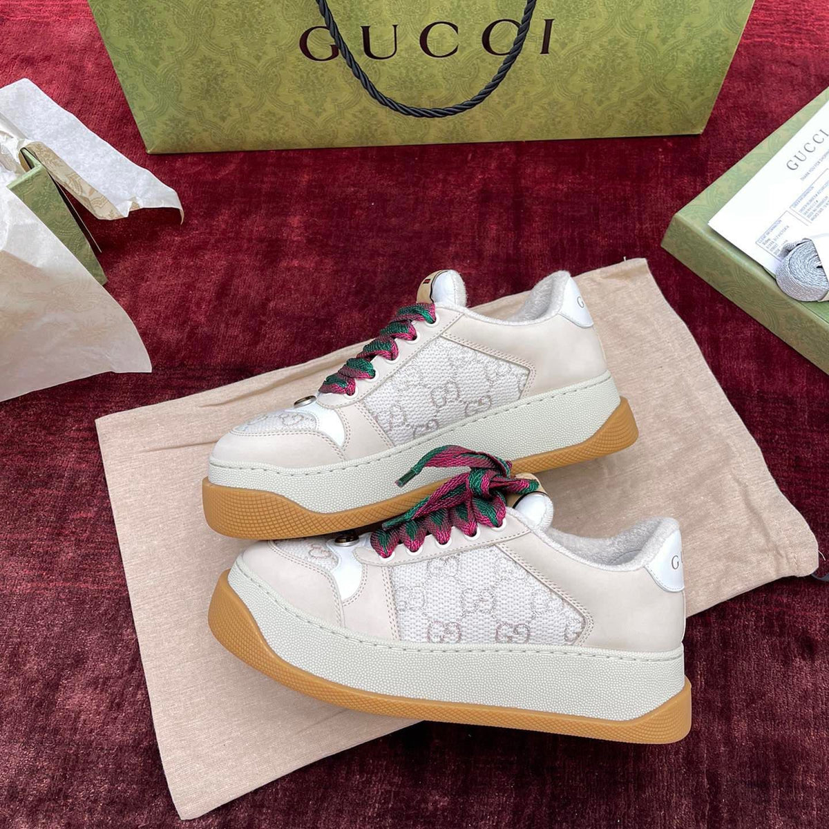 GG SCREENER LEATHER SNEAKERS