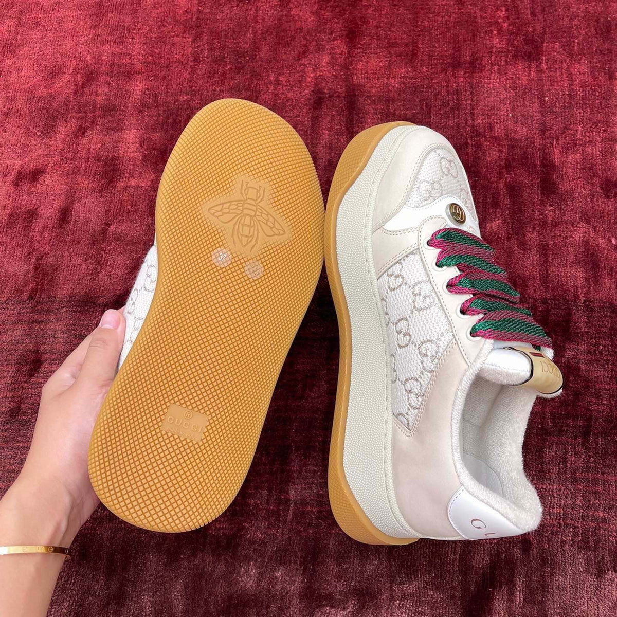 GG SCREENER LEATHER SNEAKERS