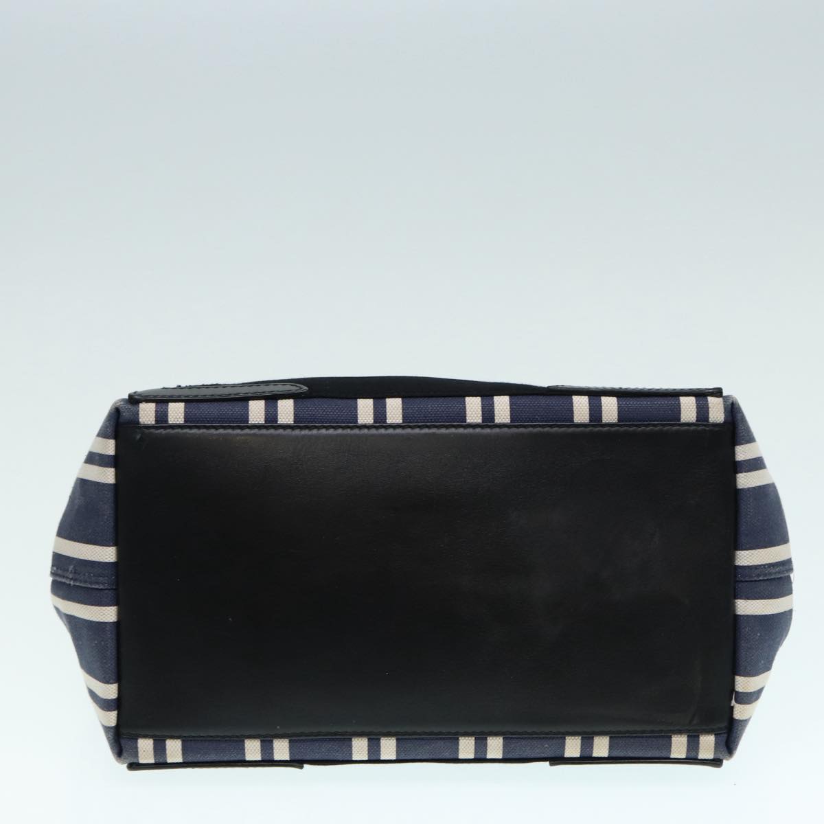 balenciaga Navy Cabas M Hand Bag Canvas Blue Silver 339933 Auth 88567