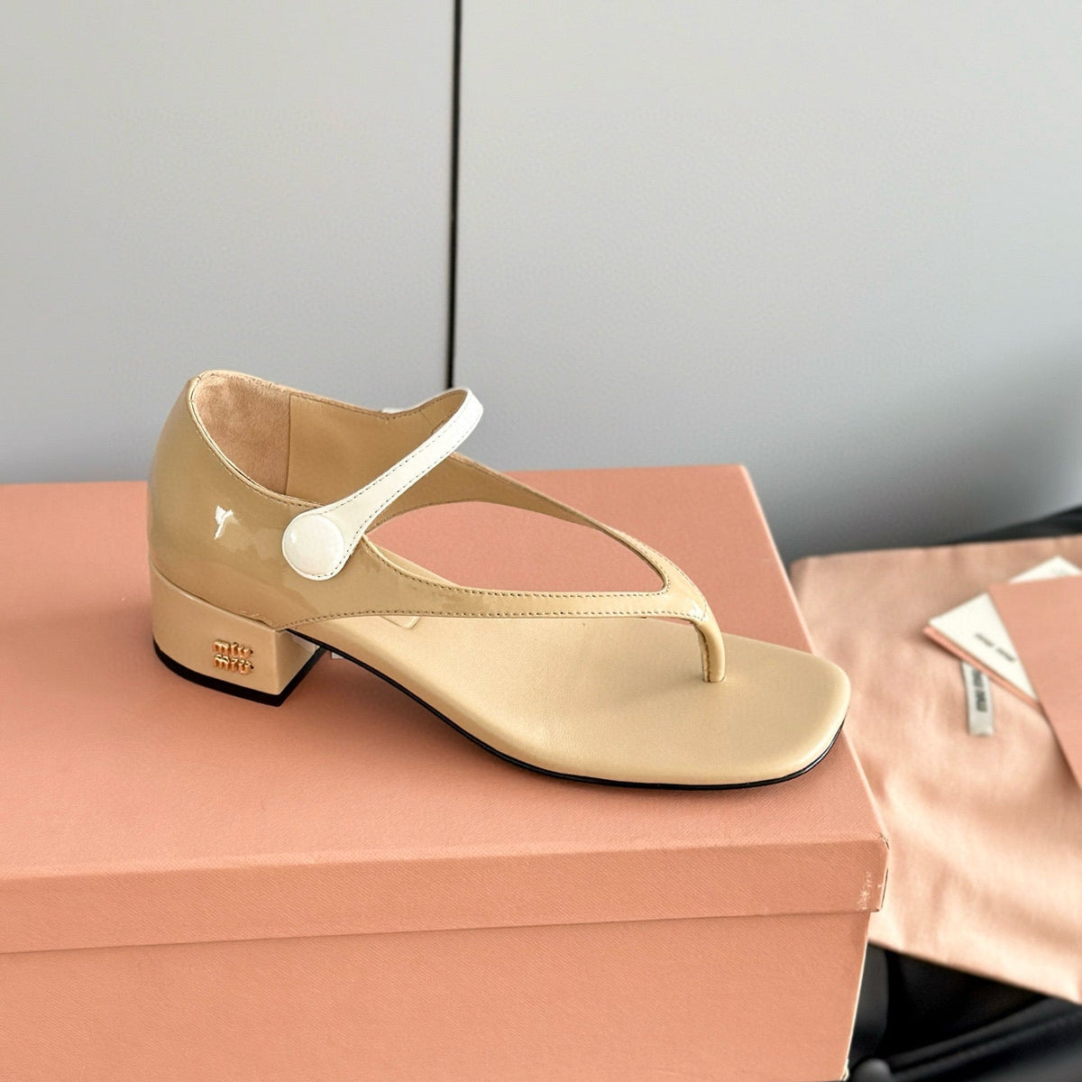 MIU M THONG SANDALS