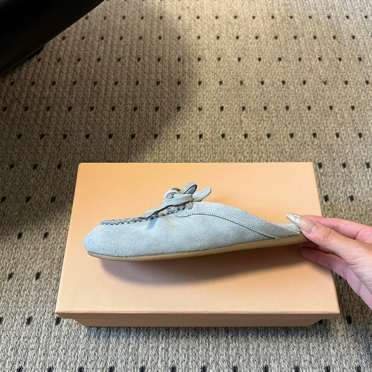 MIU M SUEDE MULES