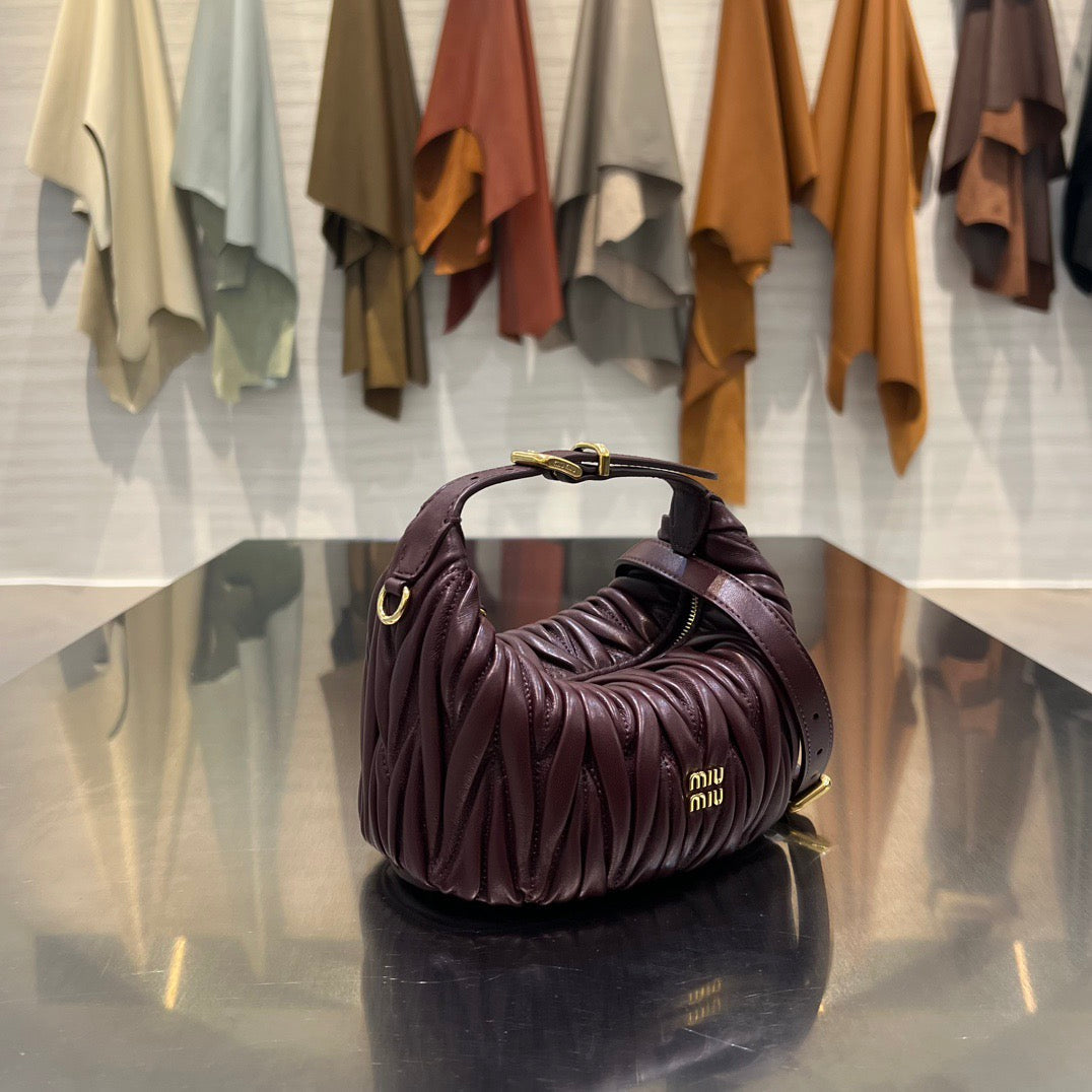 MIU M MATELASSE NAPPA LEATHER POUCH
