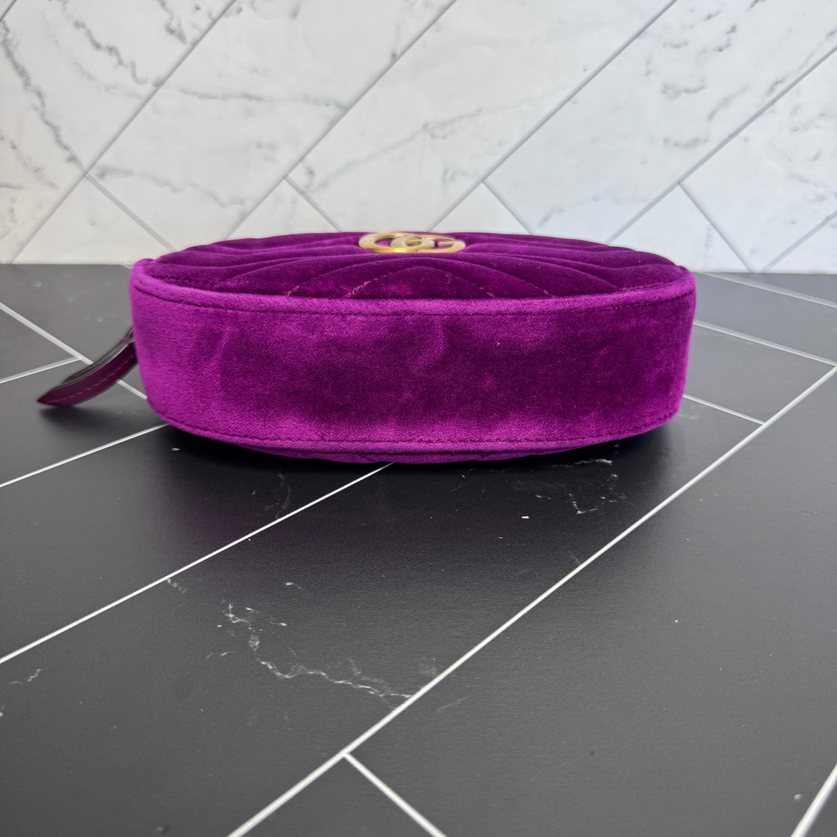 Gucci Purple Velvet Marmont Belt Bag