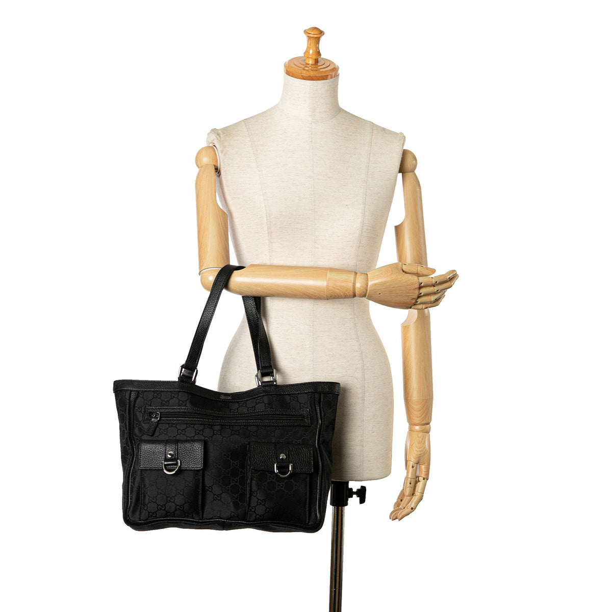 GUCCI GG Canvas Abbey D-Ring Tote Tote Bag