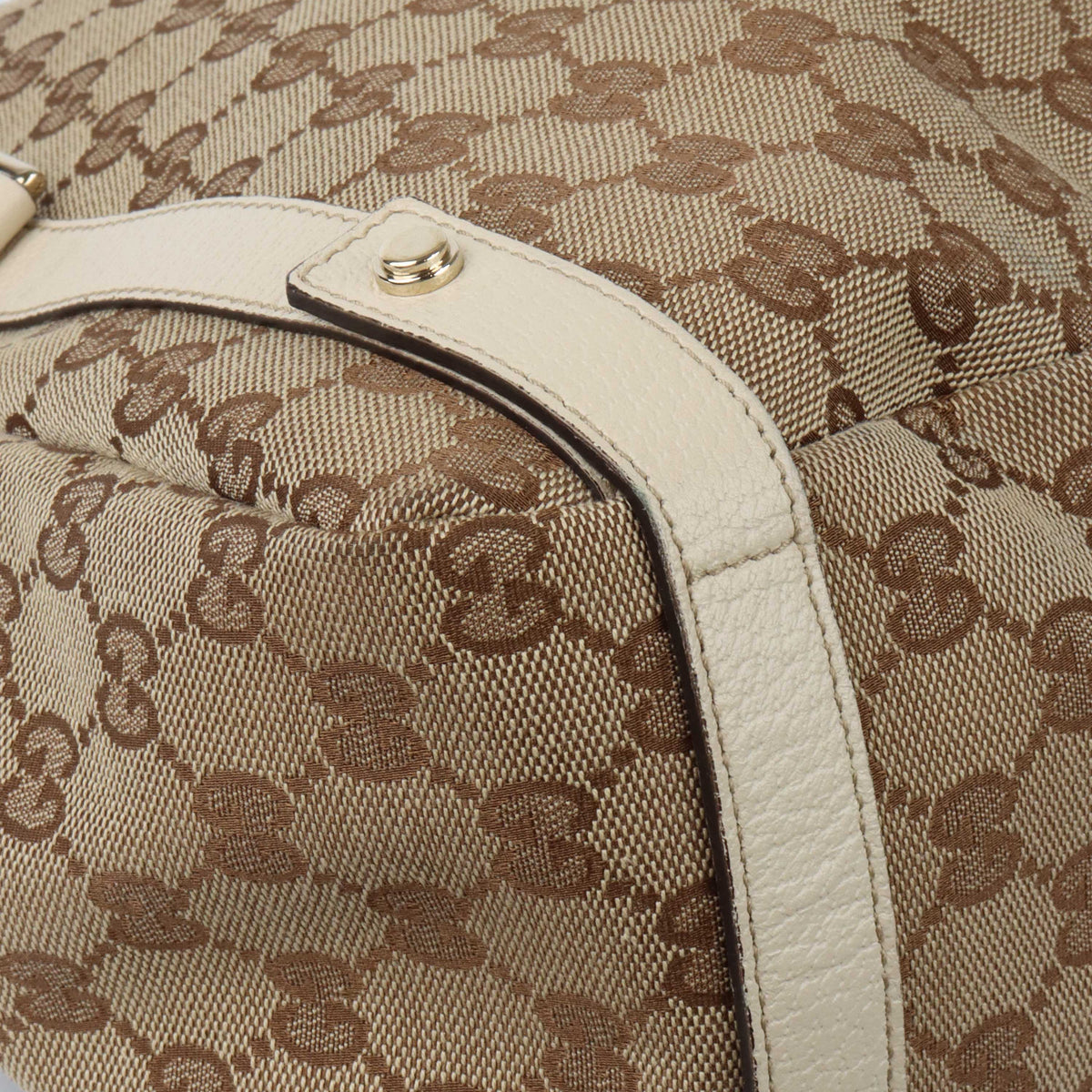 Gucci Supreme Tote with White Trim.