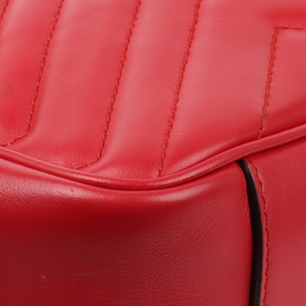 Gucci Small Red Marmont Shoulder Bag.
