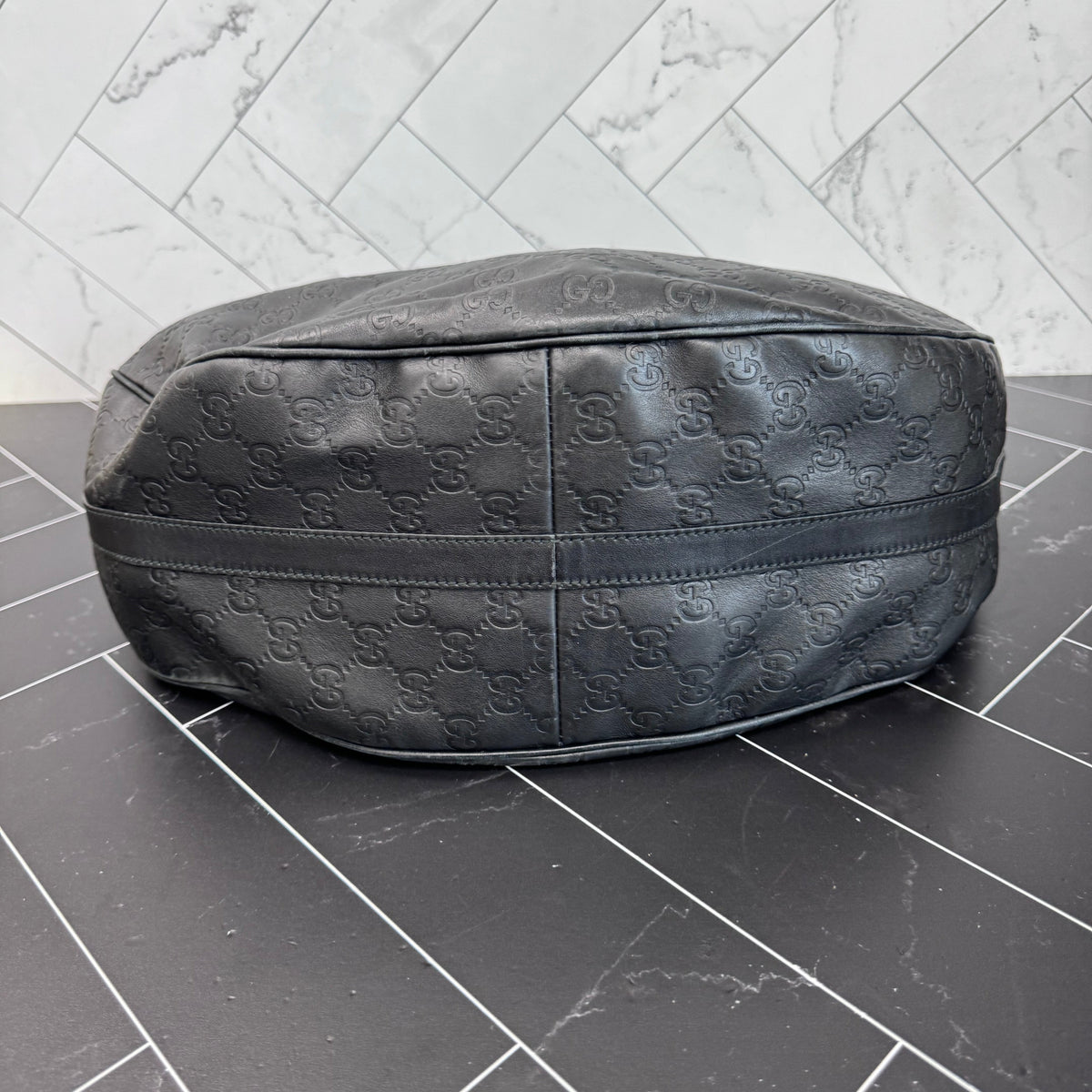 Gucci Black Twins Large Hobo Tote Bag