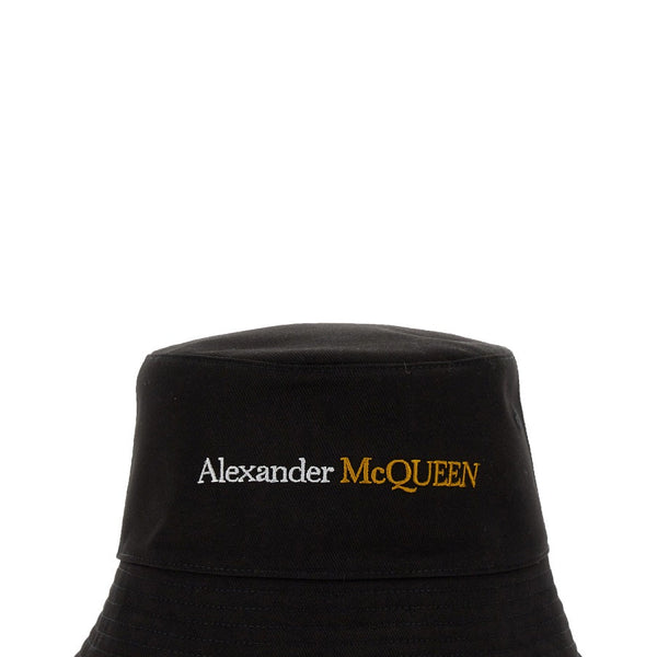 Alexander Mcqueen Men Bucket Hat With Logo