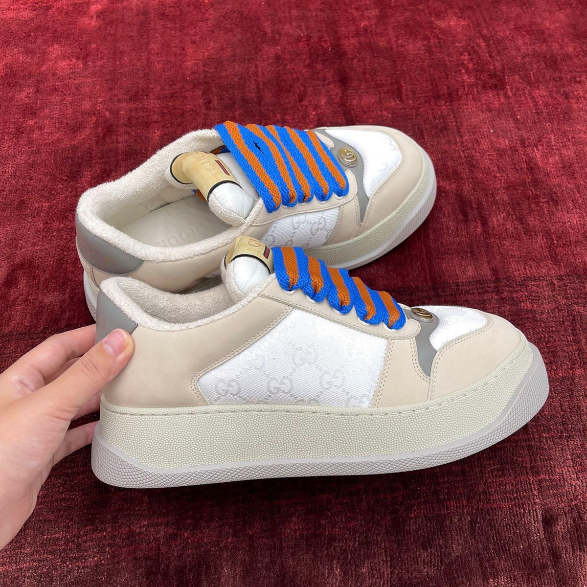 GG SCREENER LEATHER SNEAKERS