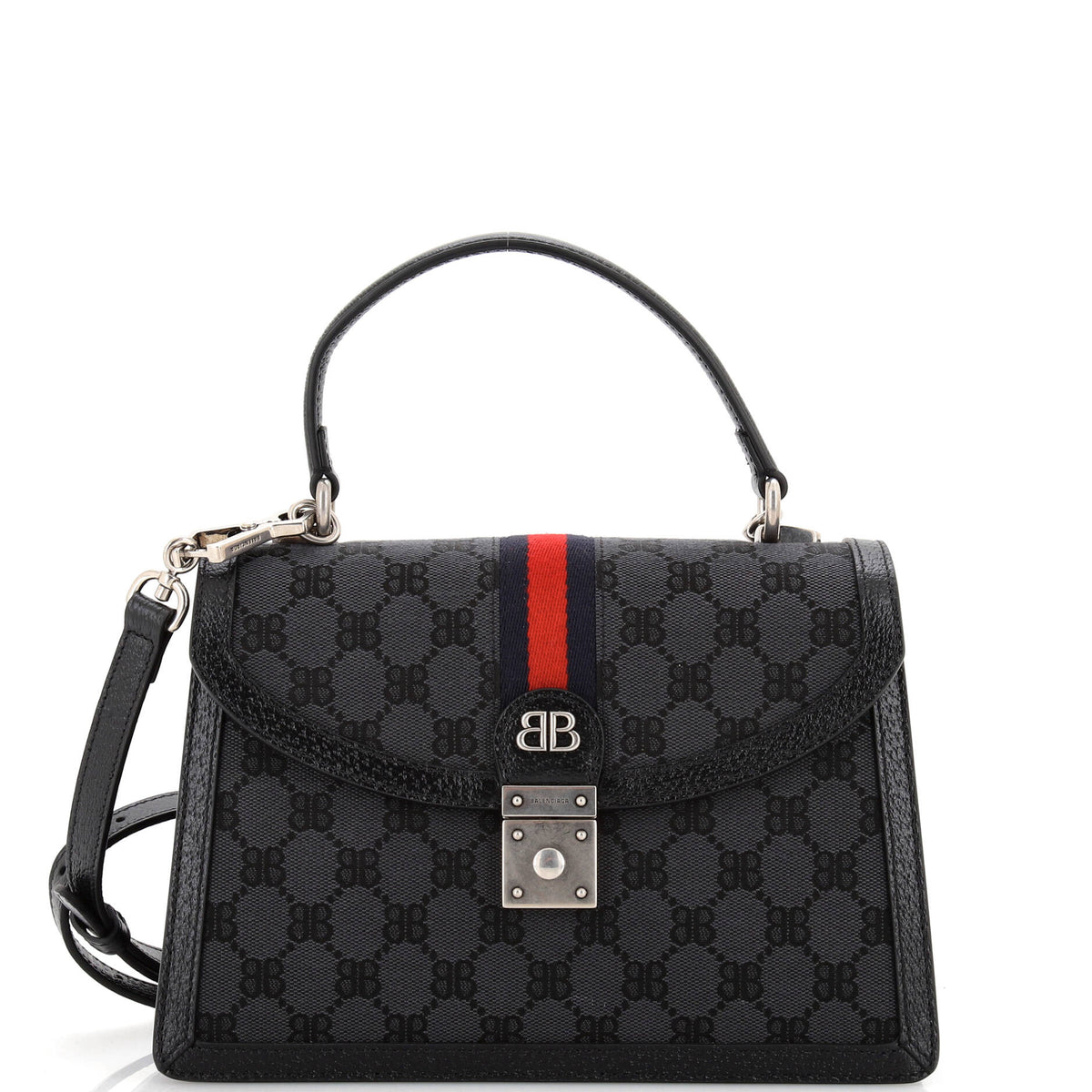Balenciaga x Gucci The Hacker Project Top Handle Bag BB Coated Canvas Small