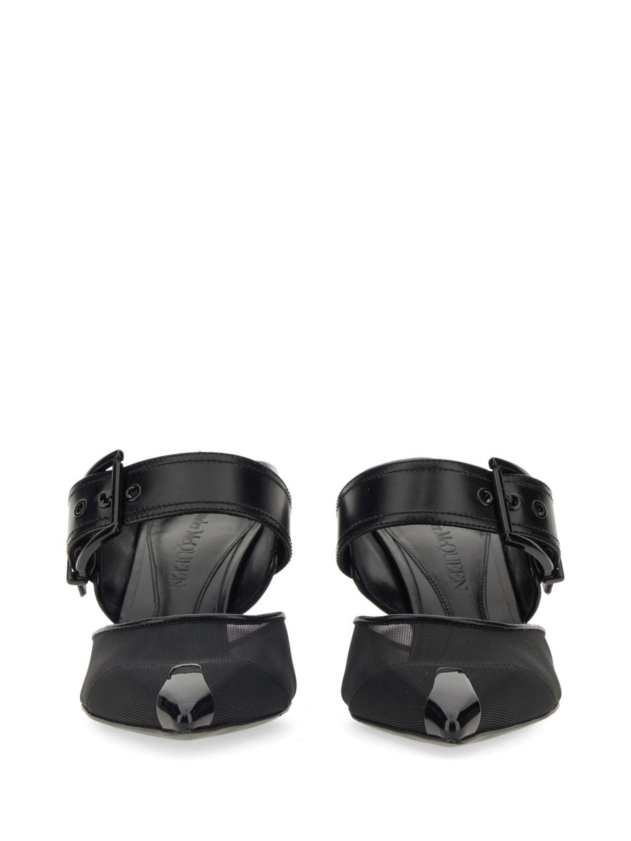 Alexander Mcqueen Women Punk Sandal With Buckle