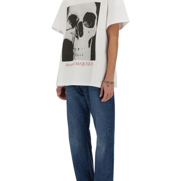 Alexander Mcqueen Men Skull Print T-Shirt