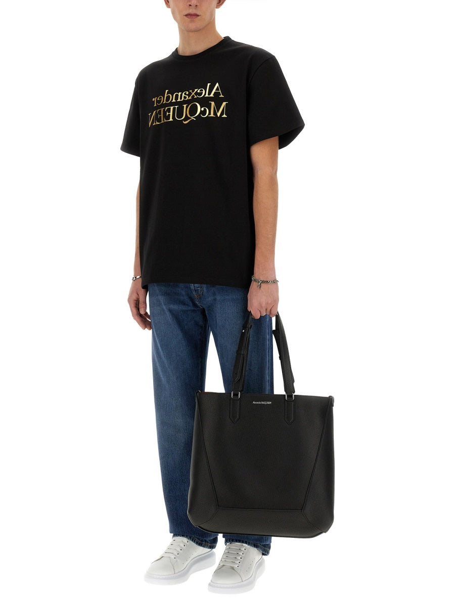 Alexander Mcqueen Men Tote Bag The Edge