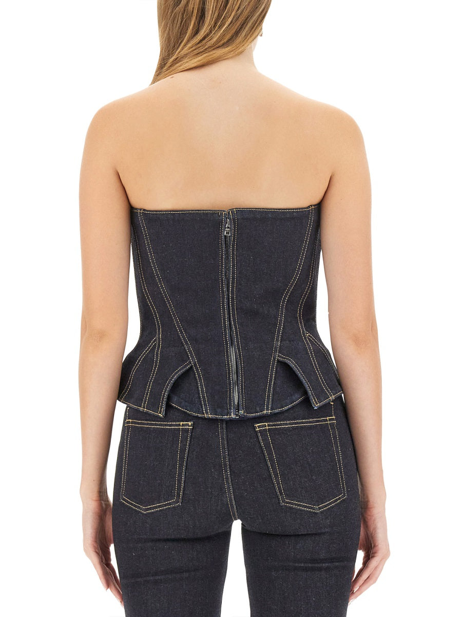 Alexander Mcqueen Women Top In Bustier