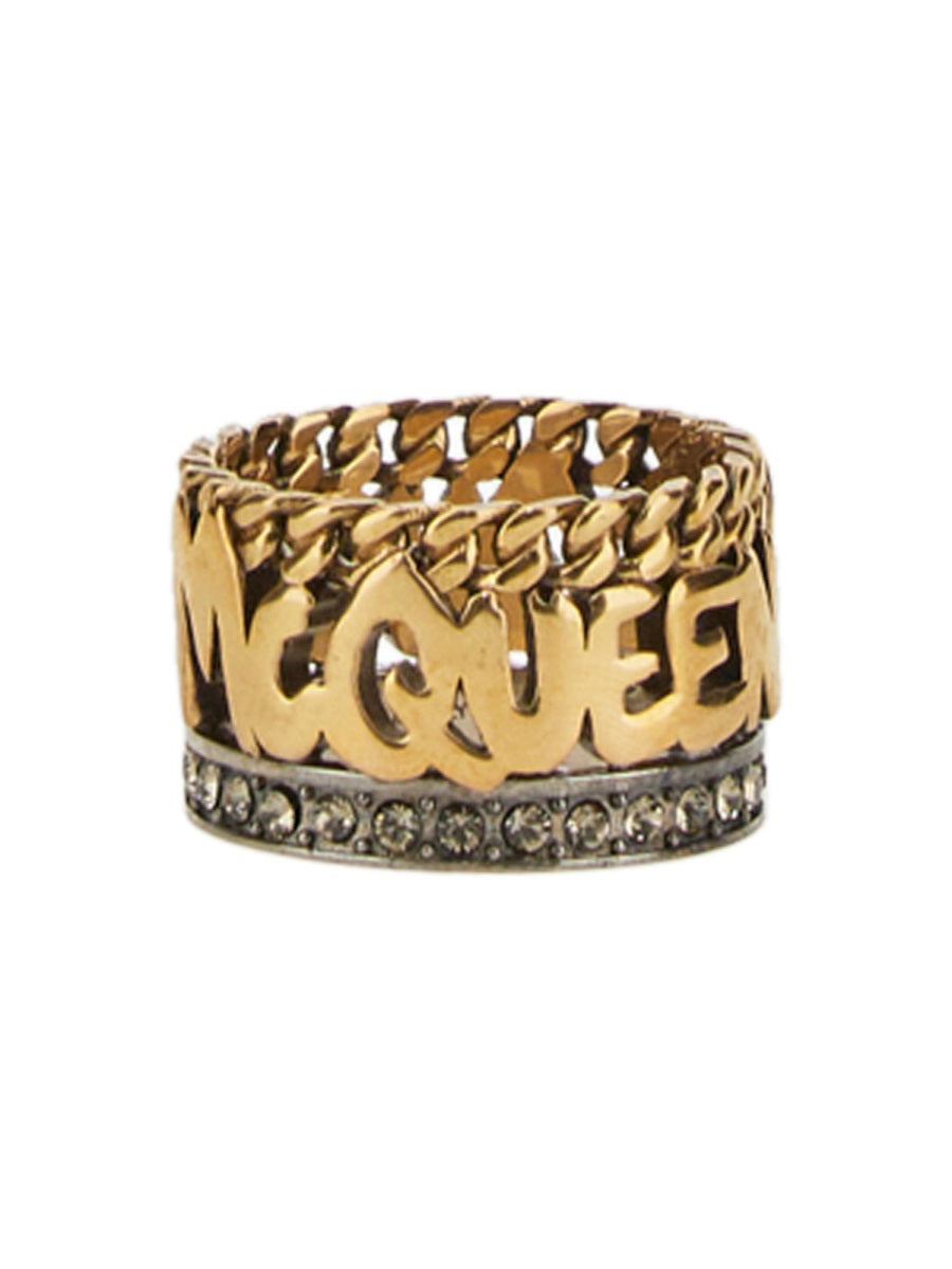 Alexander Mcqueen Women Graffiti Ring