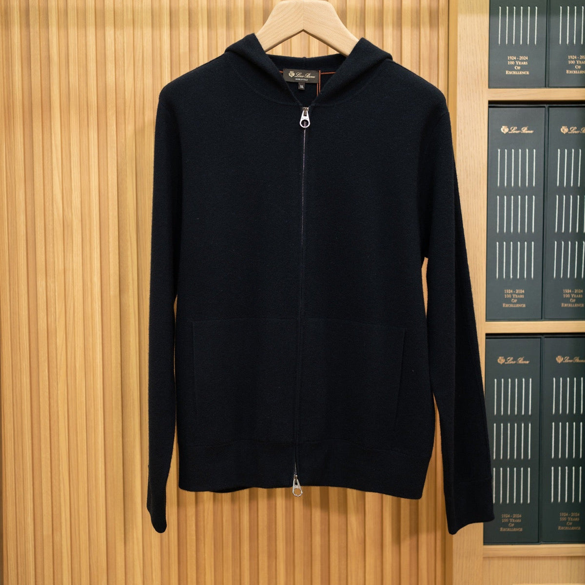 LORO P MERINO WOOL ZIP HOODIE