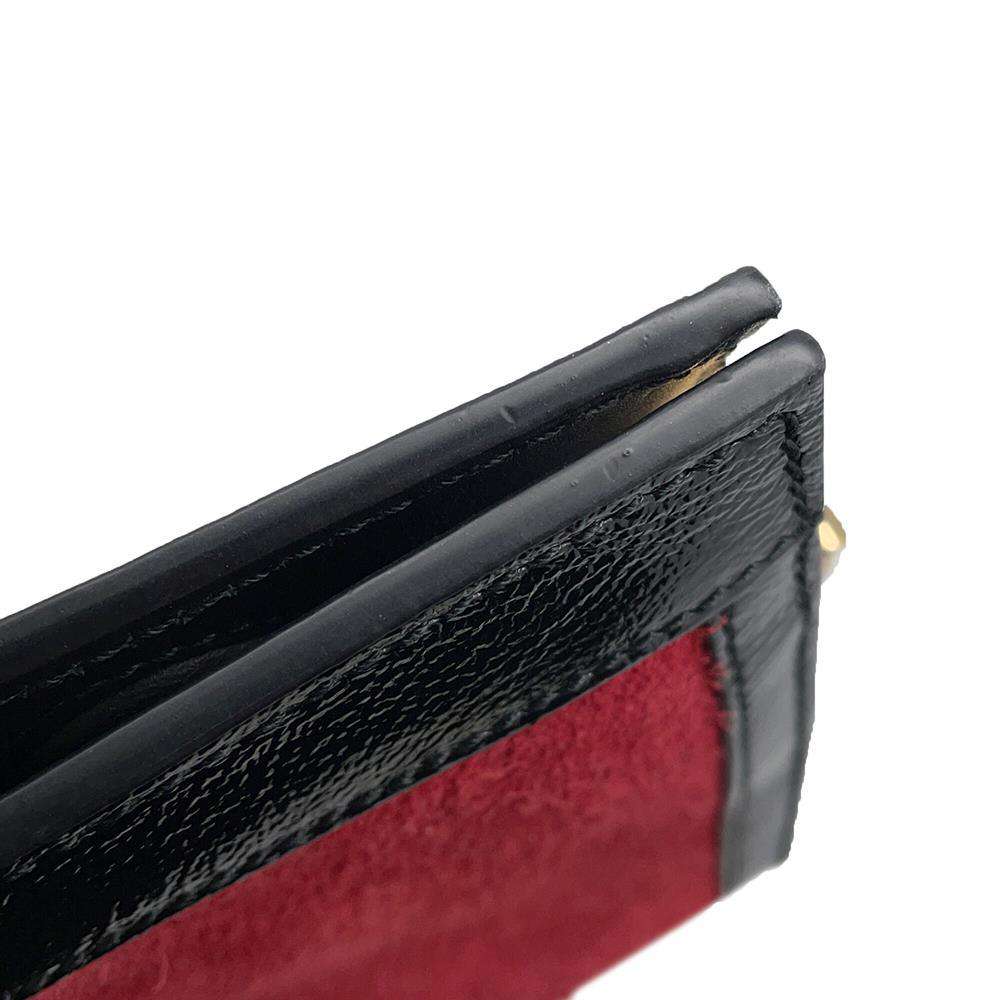 GUCCI Ophidia Shoulder Bag Red/Black 503877 Suede leather