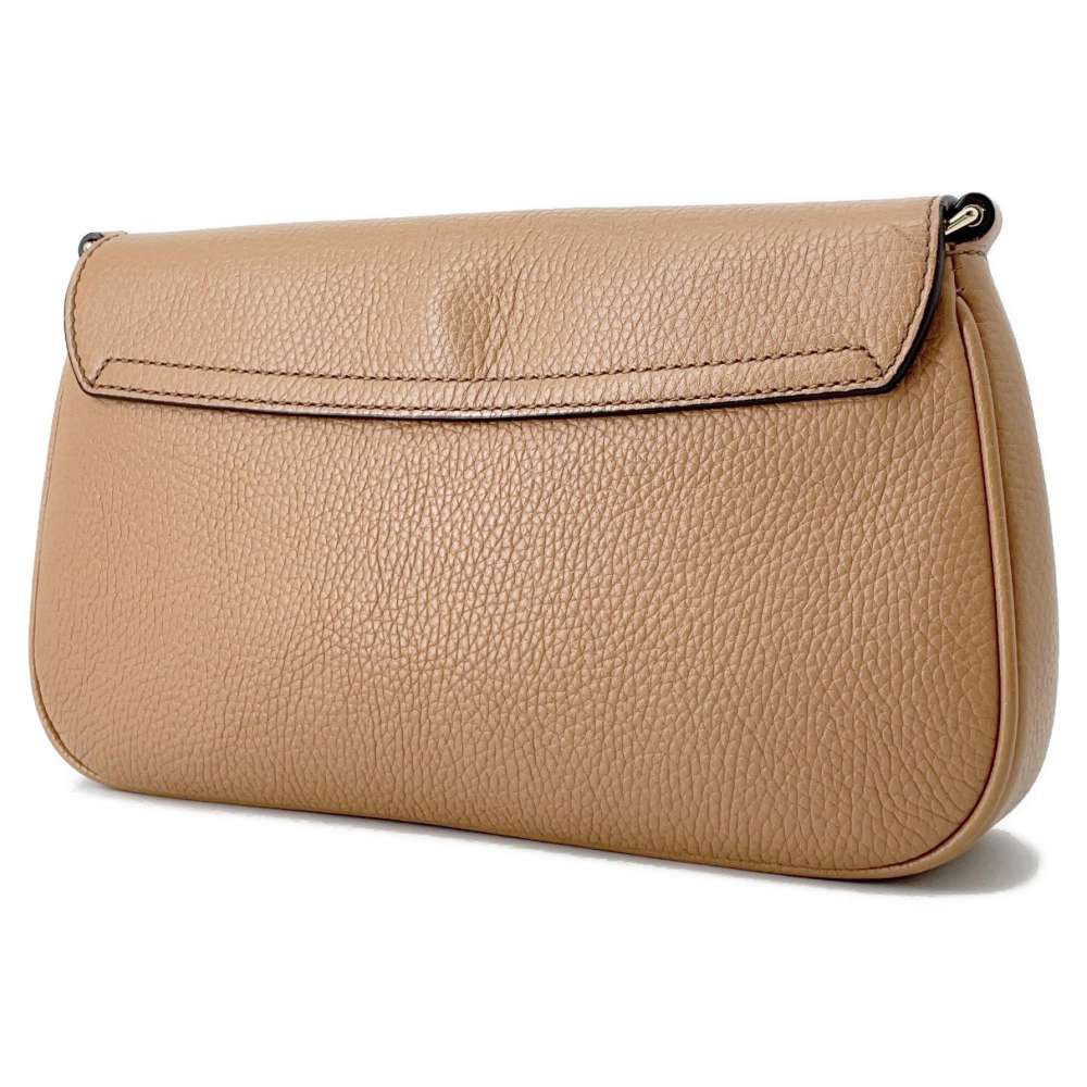 GUCCI Soho ChainShoulder Bag Beige 536224 Leather