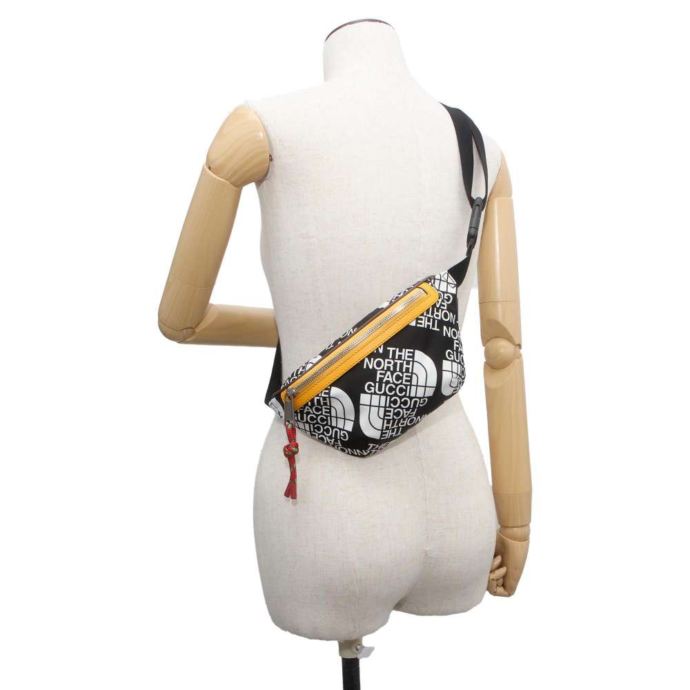 GUCCI north face collaboration belt bag Black/White 650299 Nylon