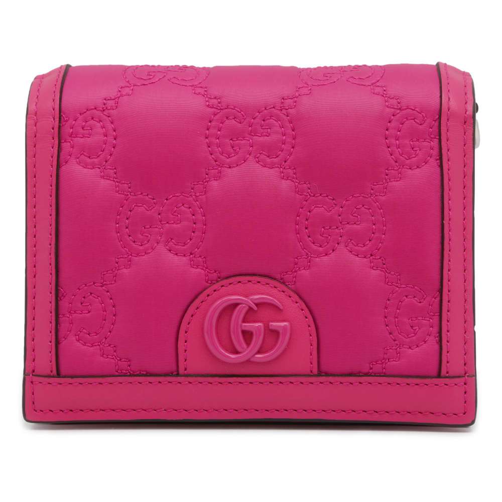 GUCCI Quilted 2WAYShoulder Bag Pink 723777 Nylon Leather