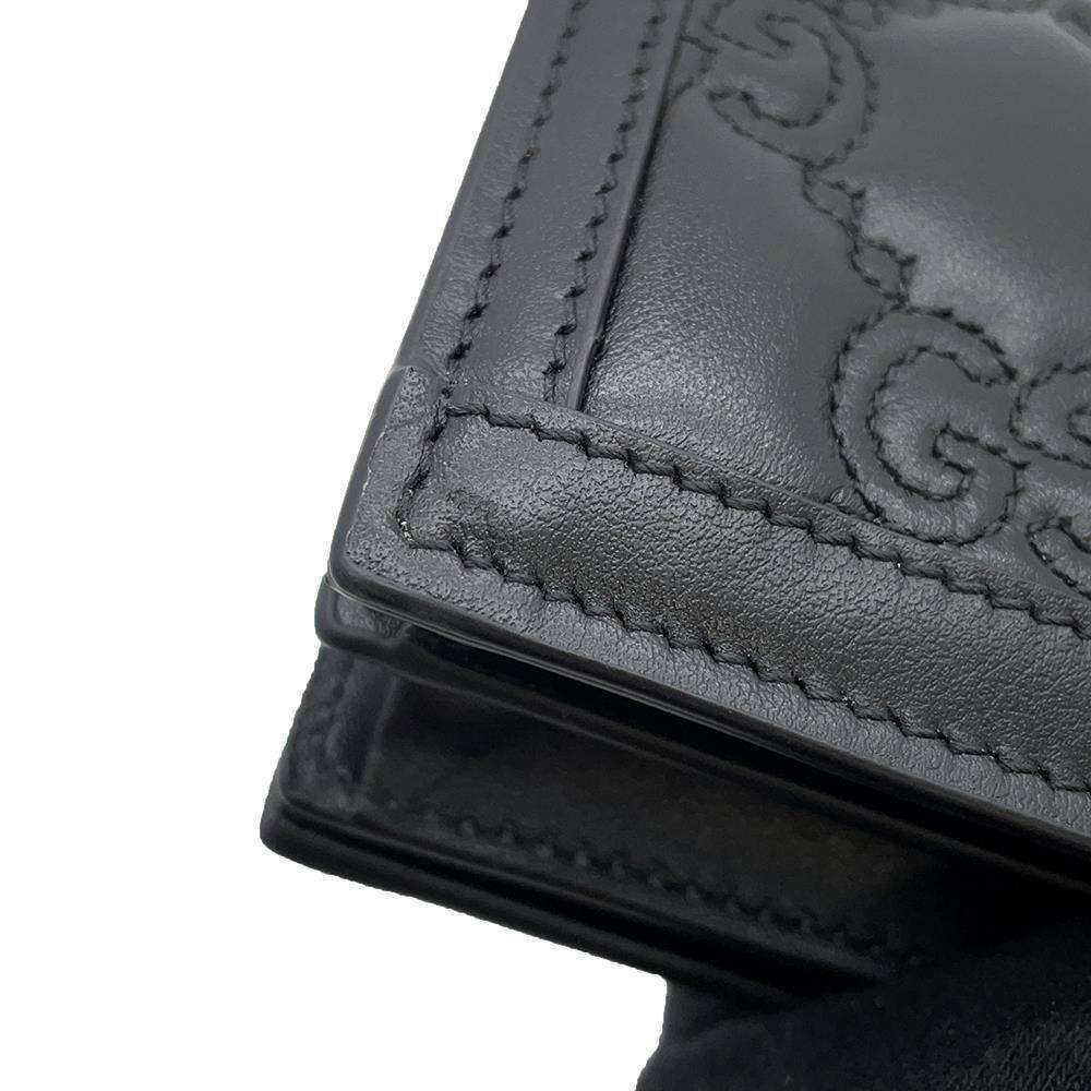 GUCCI GG Matelasse 2WAY Shoulder Bag Black 723777 Leather