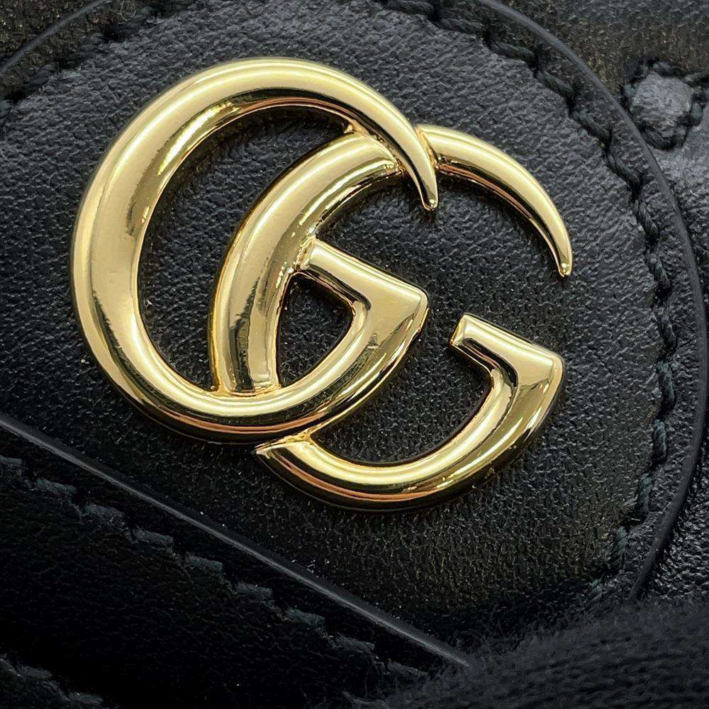 GUCCI GG Matelasse 2WAY Shoulder Bag Black 723777 Leather